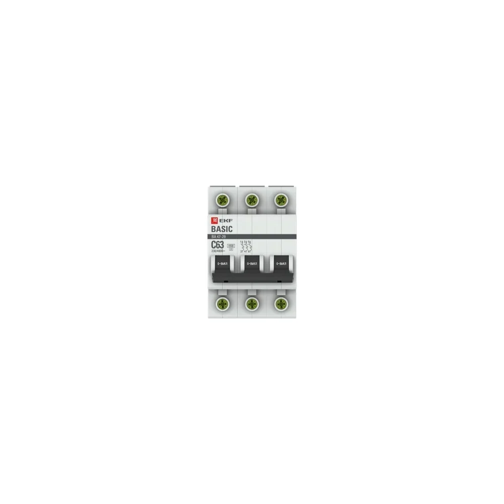 Автоматический выключатель EKF ВА 47-29 Basic mcb4729-3-20C