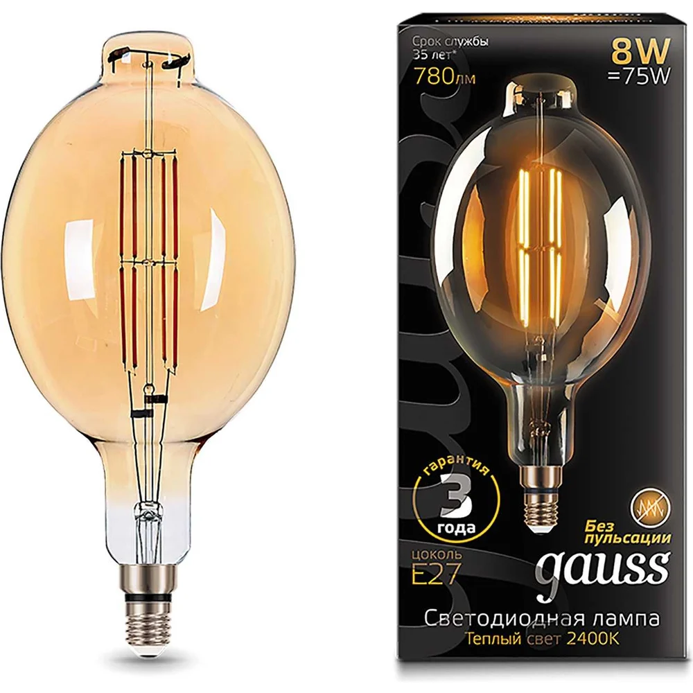 Лампа Gauss Vintage Filament 151802008