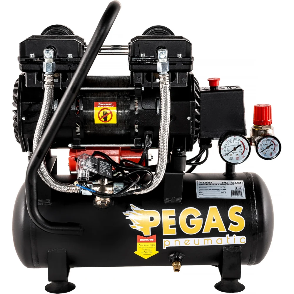 Бесшумный безмасляный компрессор Pegas pneumatic PG-602 6619