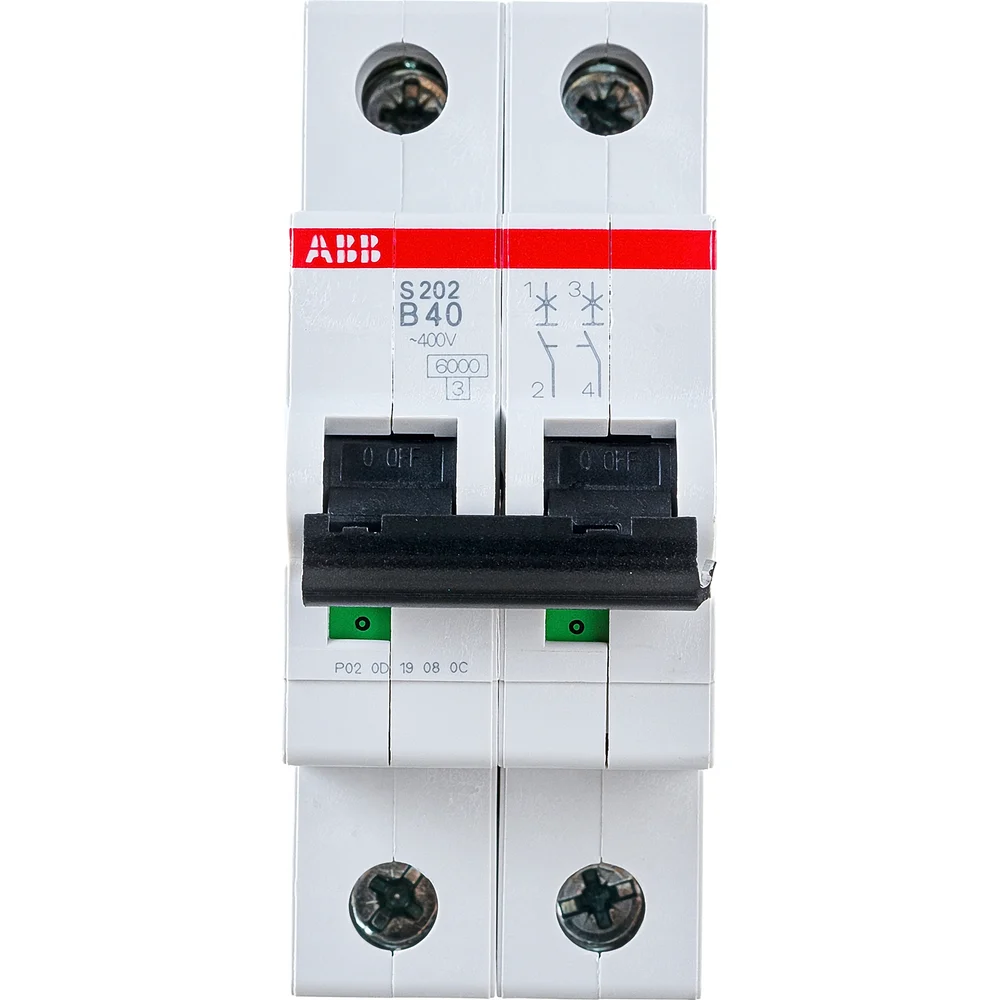2-полюсный автоматический выключатель ABB S202 B40 2CDS252001R0405