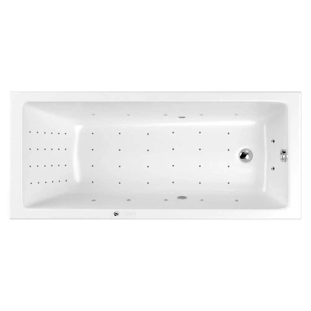 Ванна WHITECROSS Wave Slim 160x80 "NANO" (хром) 0111.160080.100.NANO.CR