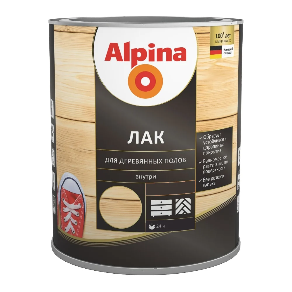 Алкидно-уретановый лак для деревянных полов ALPINA 948103955