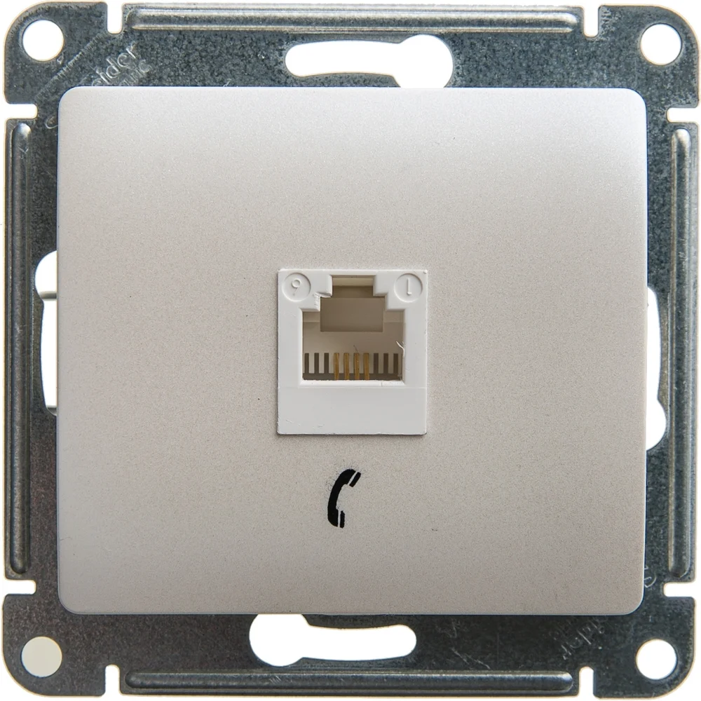Телефонная розетка Systeme Electric Glossa GSL000681T