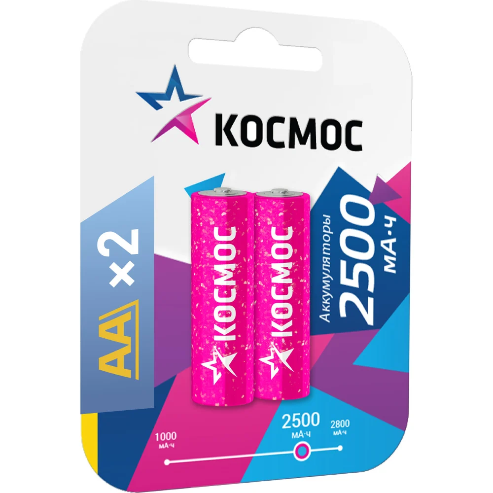 Аккумуляторная батарейка КОСМОС KOCR6NIMH2500MAH2BL