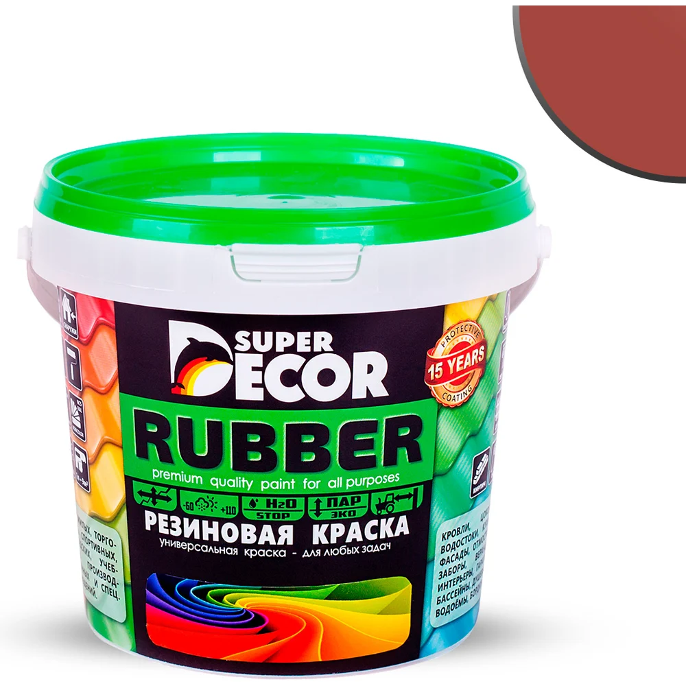Резиновая краска SUPER DECOR №02 Черепица красная 4630024700196