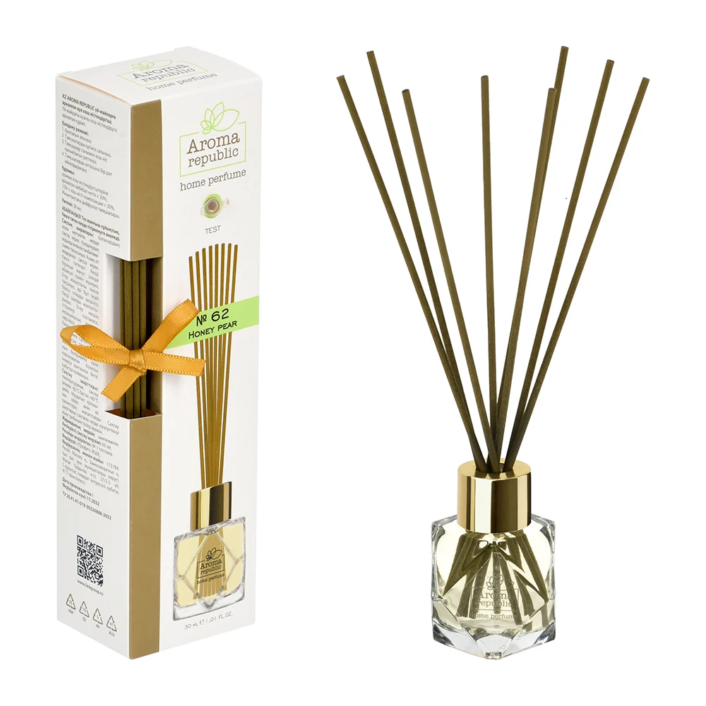 Ароматический диффузор Aroma republic №62 Honey pear в стеклянном флаконе