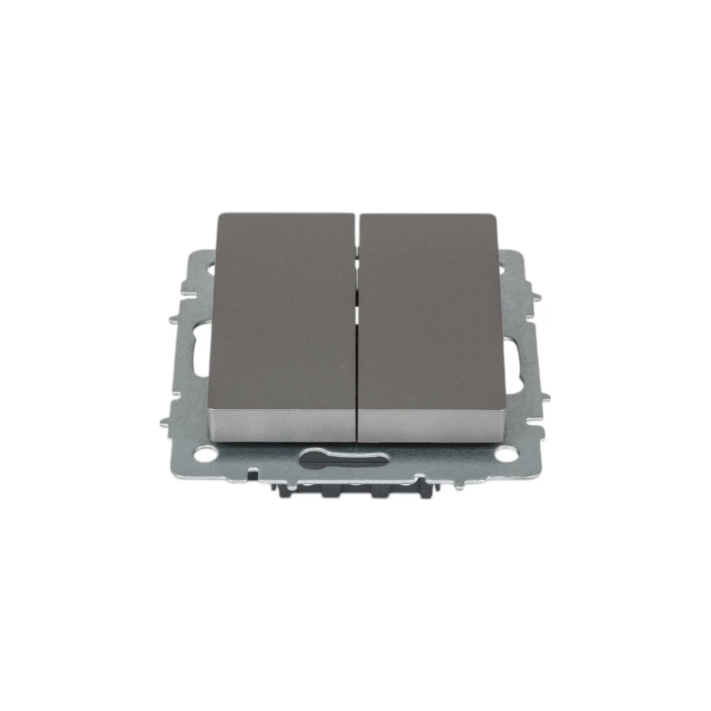 Проходной двухклавишный выключатель IEK Brite вс10-2-6-брс BR-V22-0-10-K46