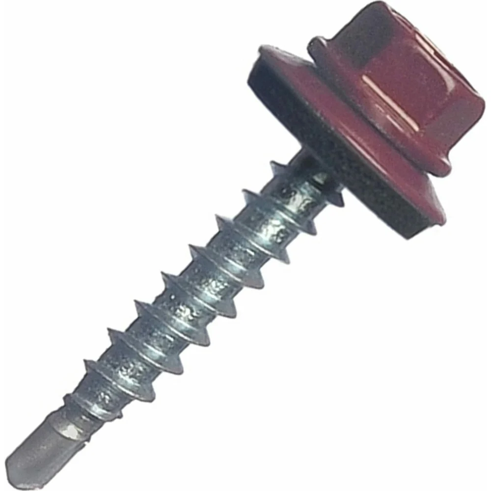 Кровельный оцинкованный саморез STARFIX 4,8x19 мм PT3 RAL 3005 7000 штук SM-39685-7000