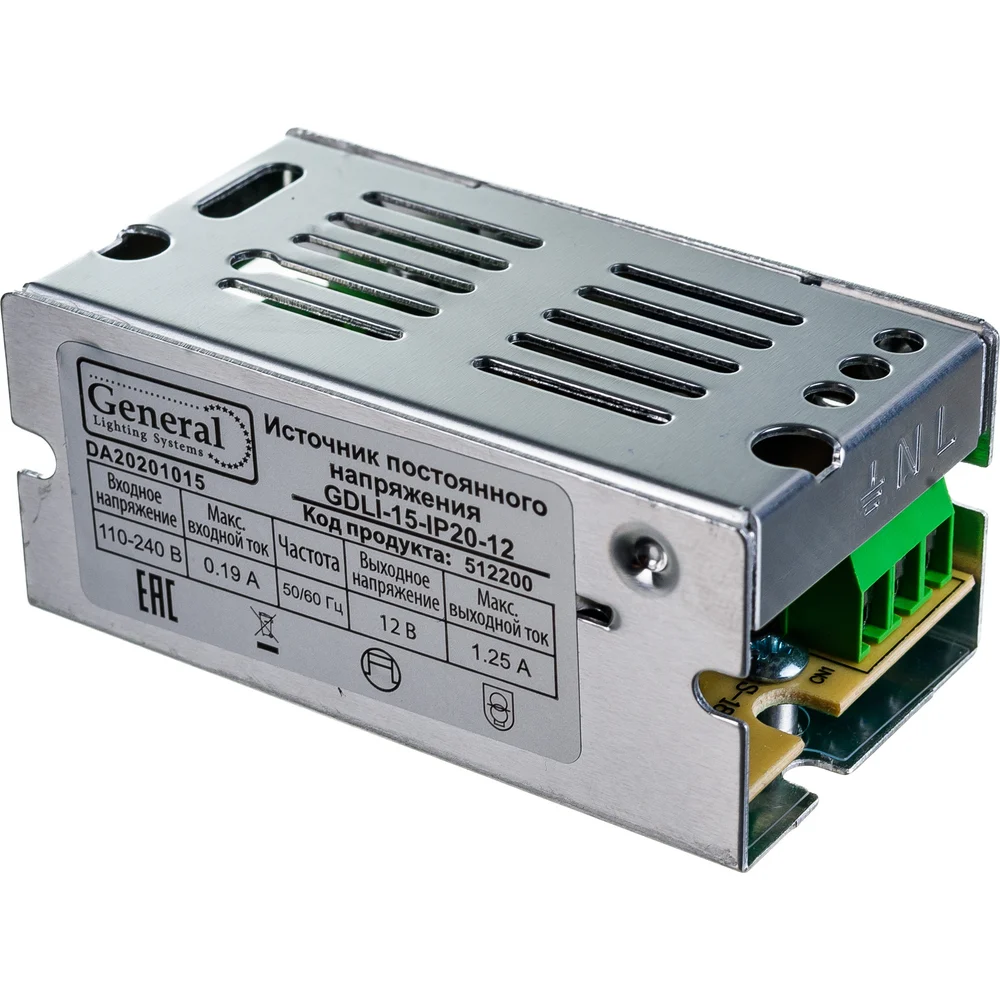 Светодиодный драйвер General Lighting Systems GDLI-15-IP20-12 512200