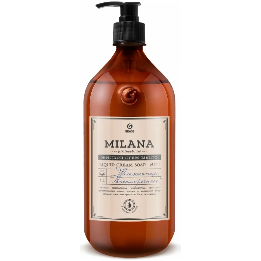 Увлажняющее жидкое крем-мыло Grass Milana Professional 125645