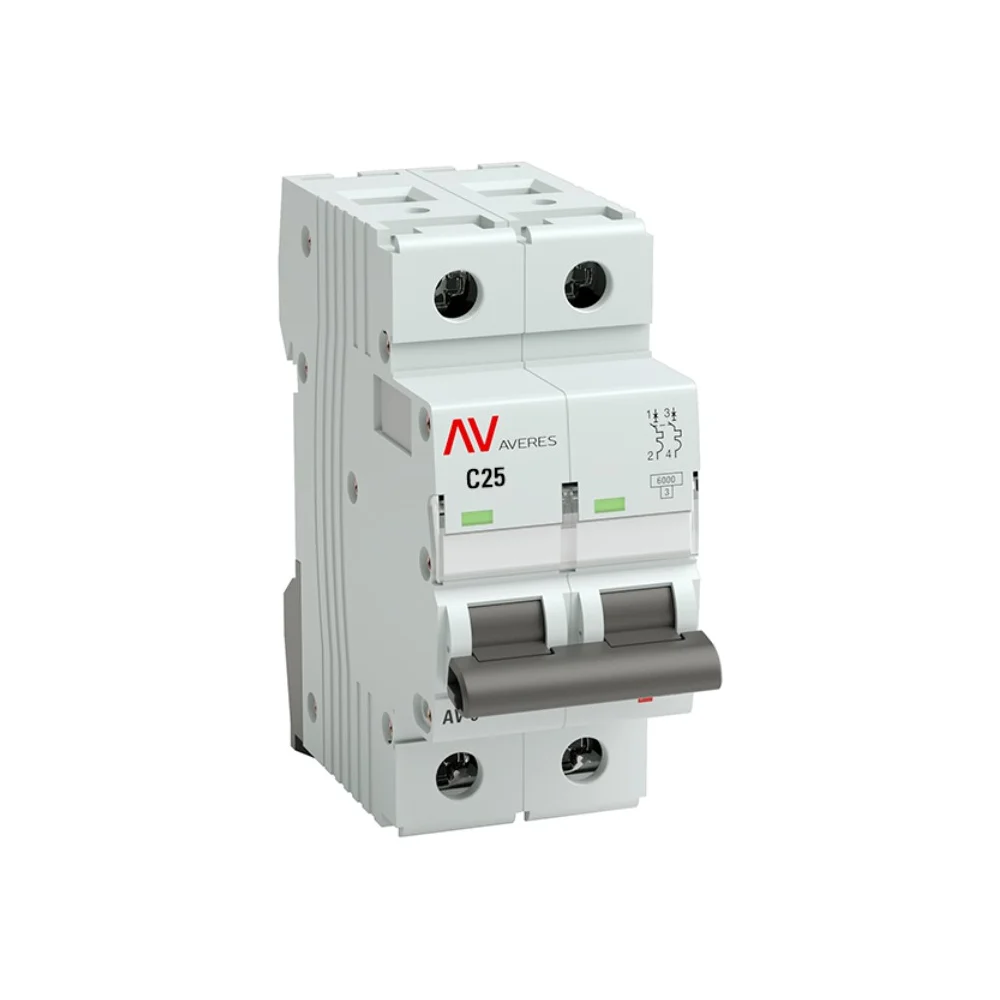 Автоматический выключатель EKF AV-10 AVERES mcb10-2-25C-av