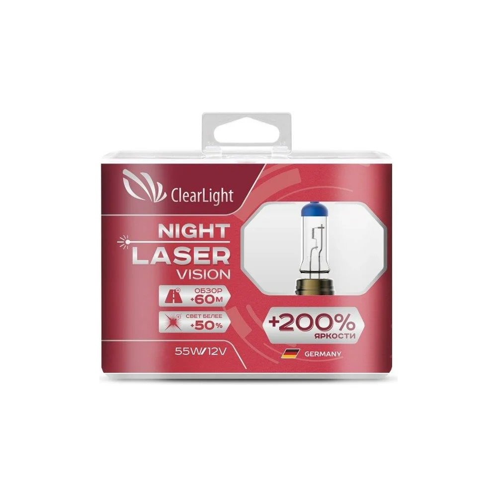 Комплект ламп Clearlight Night Laser Vision +200% Light MLH11NLV200
