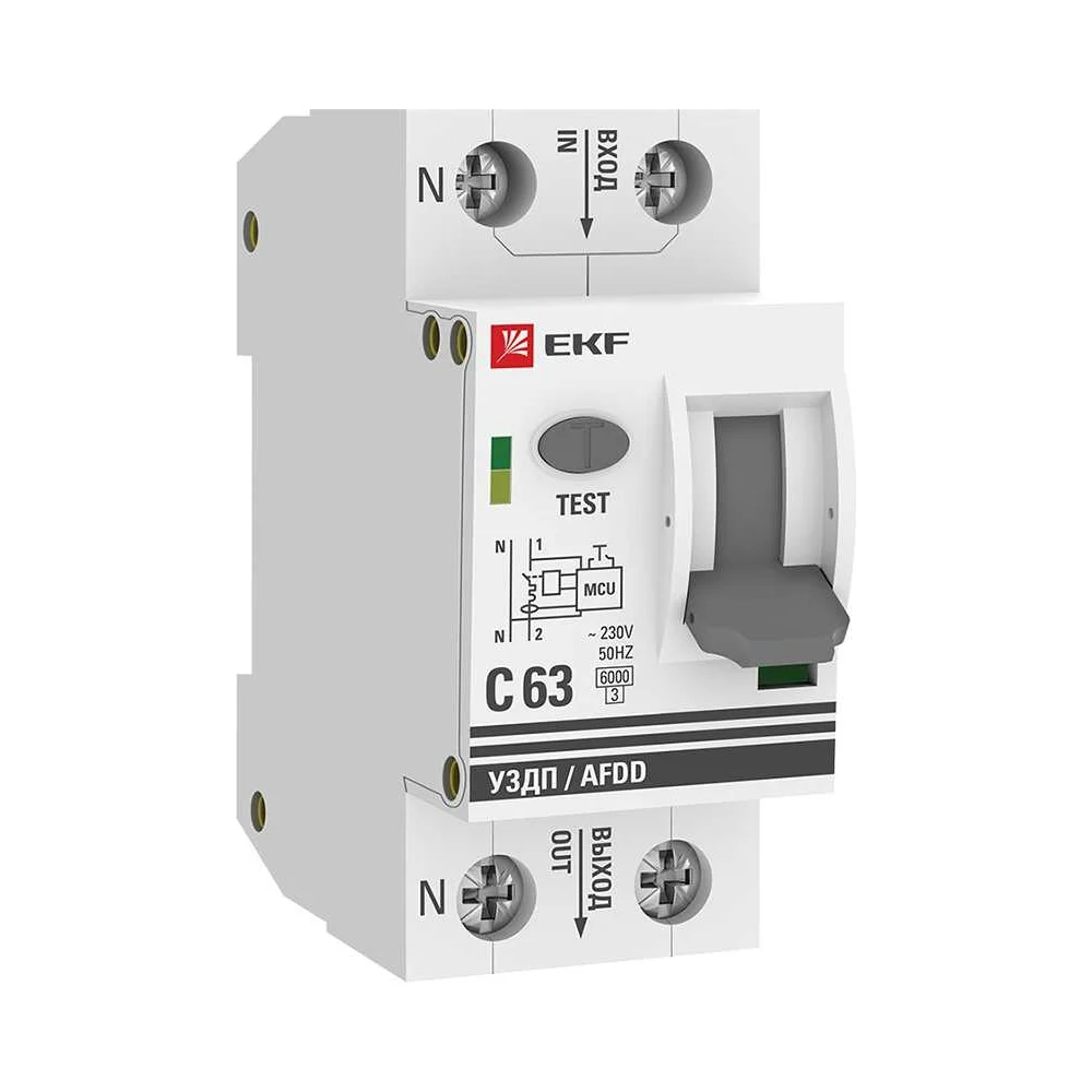 Устройство защиты от дугового пробоя EKF afdd-2-63C-pro