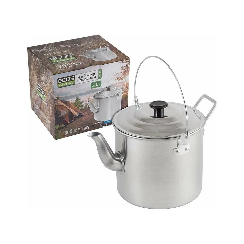 Походный алюминиевый чайник Ecos Camp-S5 991011