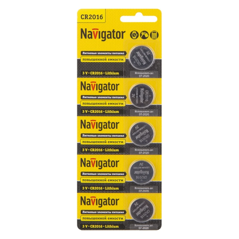 Элемент питания Navigator NBT-CR2016-BP5 94763