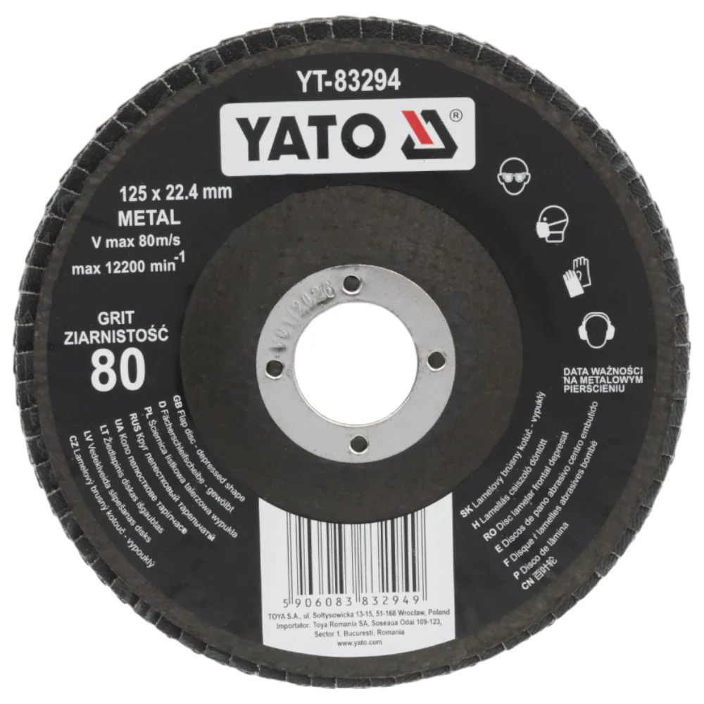 Выпуклый тарельчатый круг лепестковый YATO YT-83294