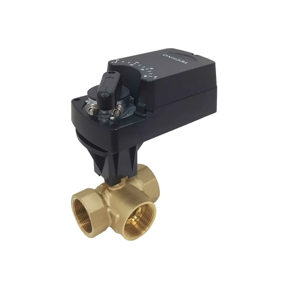 Трехходовой шаровой кран TECHNO HK350-08DF/230V 613502