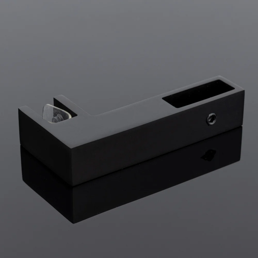 Г-образный сквозной держатель стекла SERVICE PLUS S02-502BLK/sus304