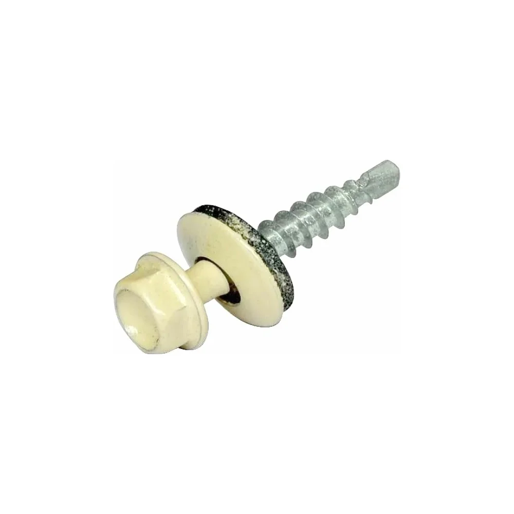 Кровельный оцинкованный саморез STARFIX 4,8x19 мм, RAL 1015, 100 шт. SMP2-83845-100