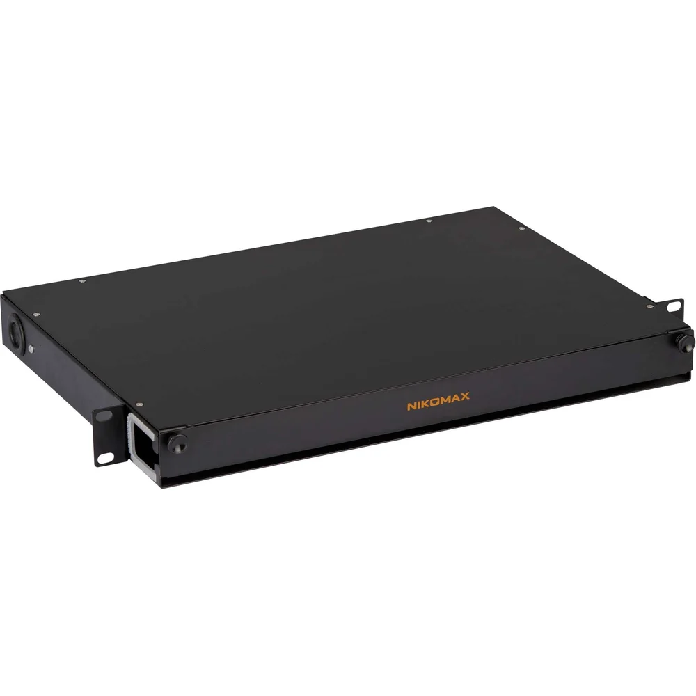 Металлический оптический органайзер NIKOMAX NMC-OKFP-SL-1U-BK