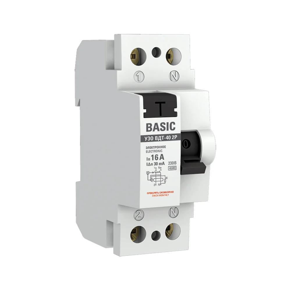 Электронное устройство защитного отключения EKF ВДТ-40 Basic elcb-2-16-30e-sim
