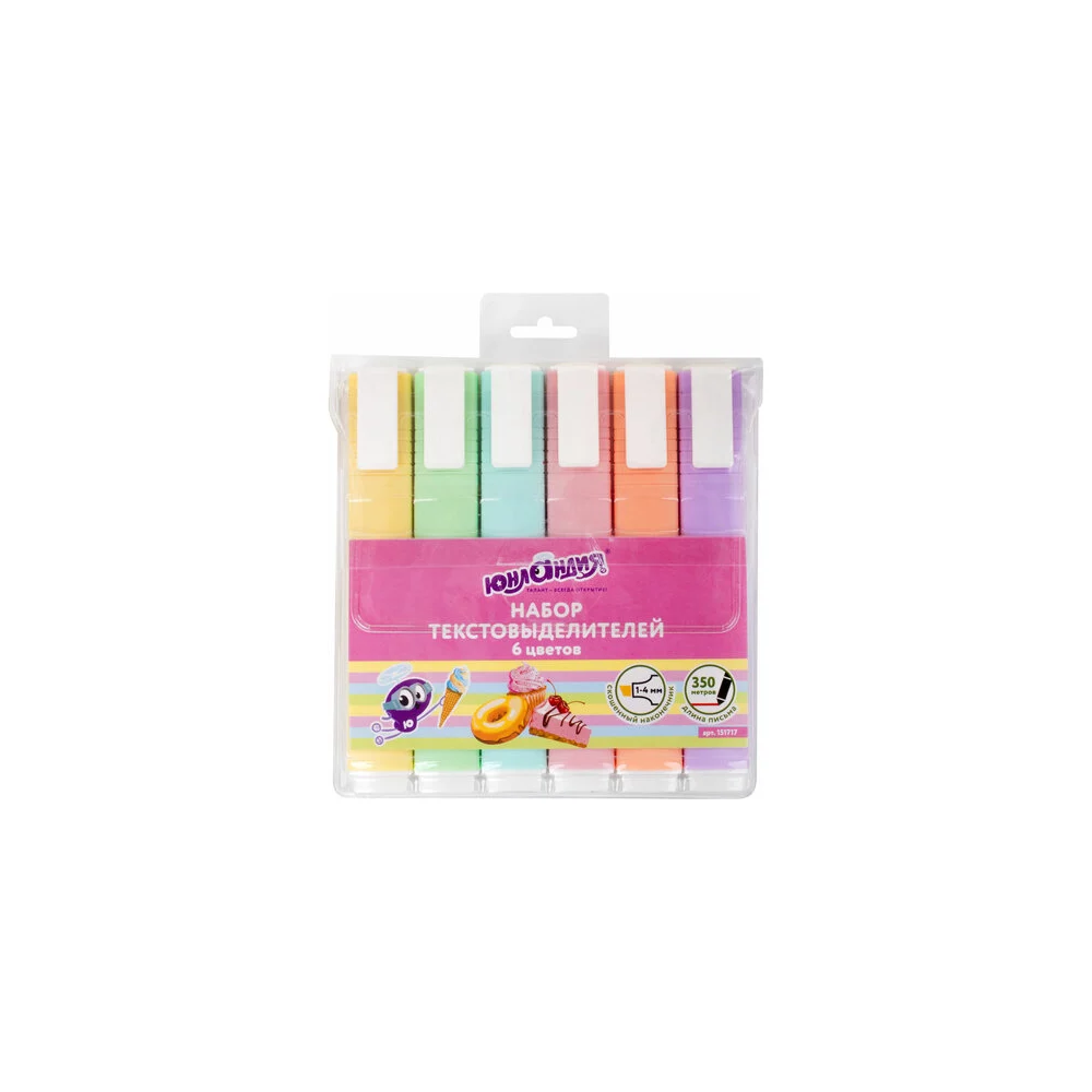 Набор текстовыделителей ЮНЛАНДИЯ COLORSTAR PASTEL 151717