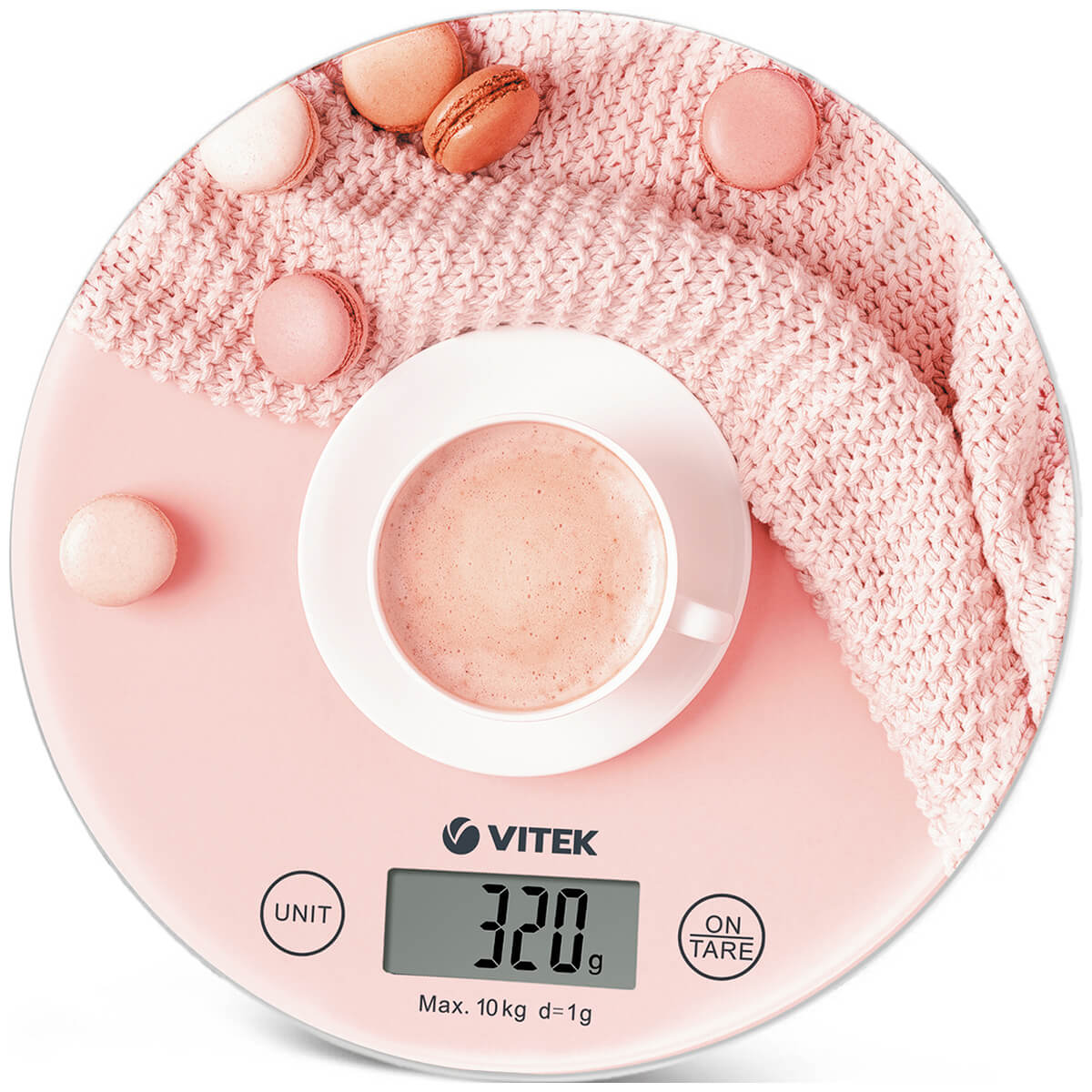 Весы кухонные электронные  Vitek VT-8012, макс. вес: 10 кг, рисунок