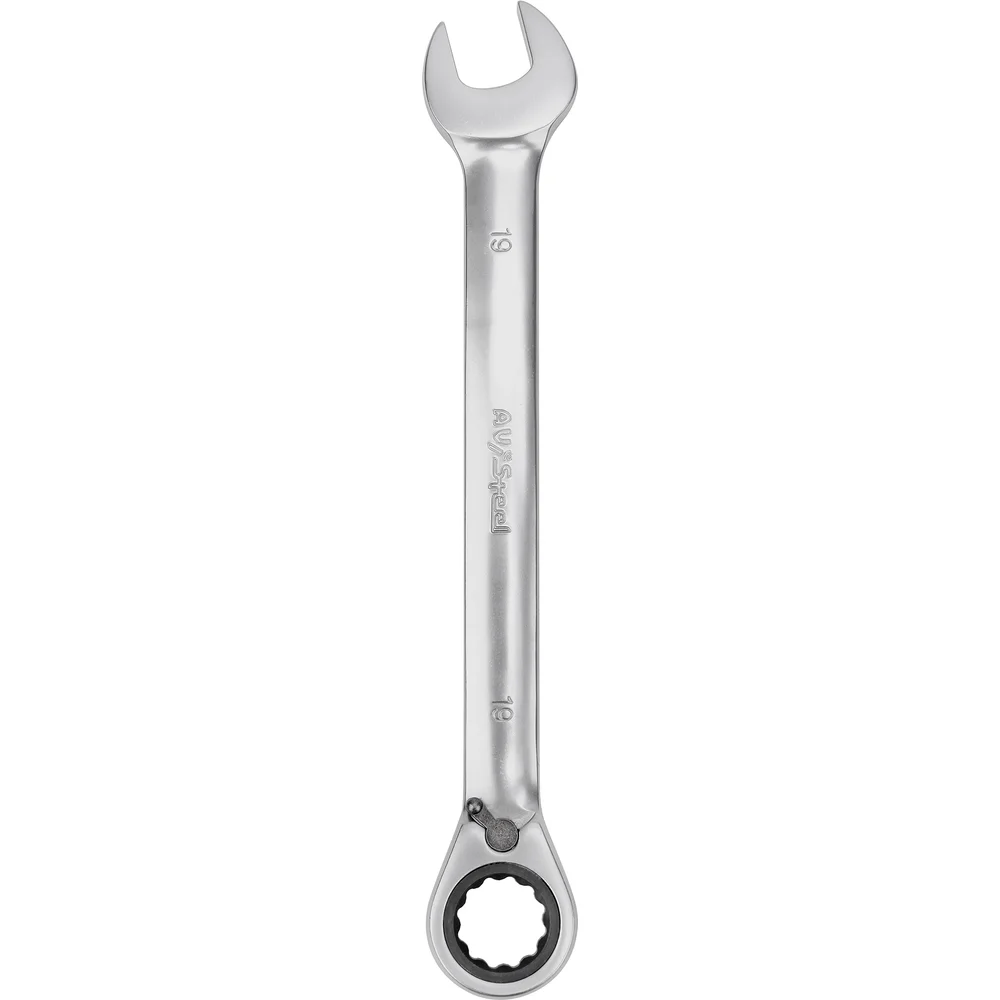 Трещоточный комбинированный ключ AV Steel AV-315119