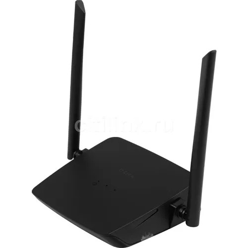 Wi-Fi роутер D-Link DIR-615/Z1A, Wi-Fi 4, N300, 2.4ГГц, 4 LAN, черный