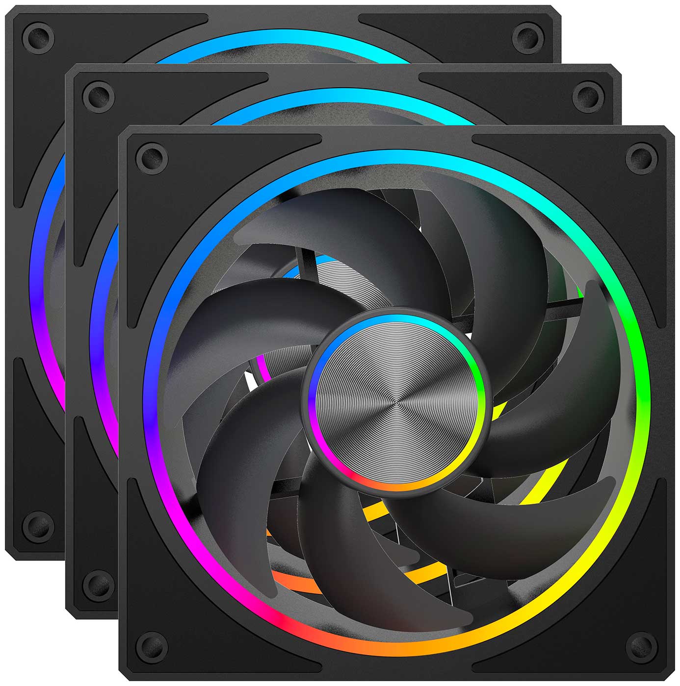 Вентилятор для корпуса 4FAN F66 Black 120mm 3 in 1 (F6612B3)