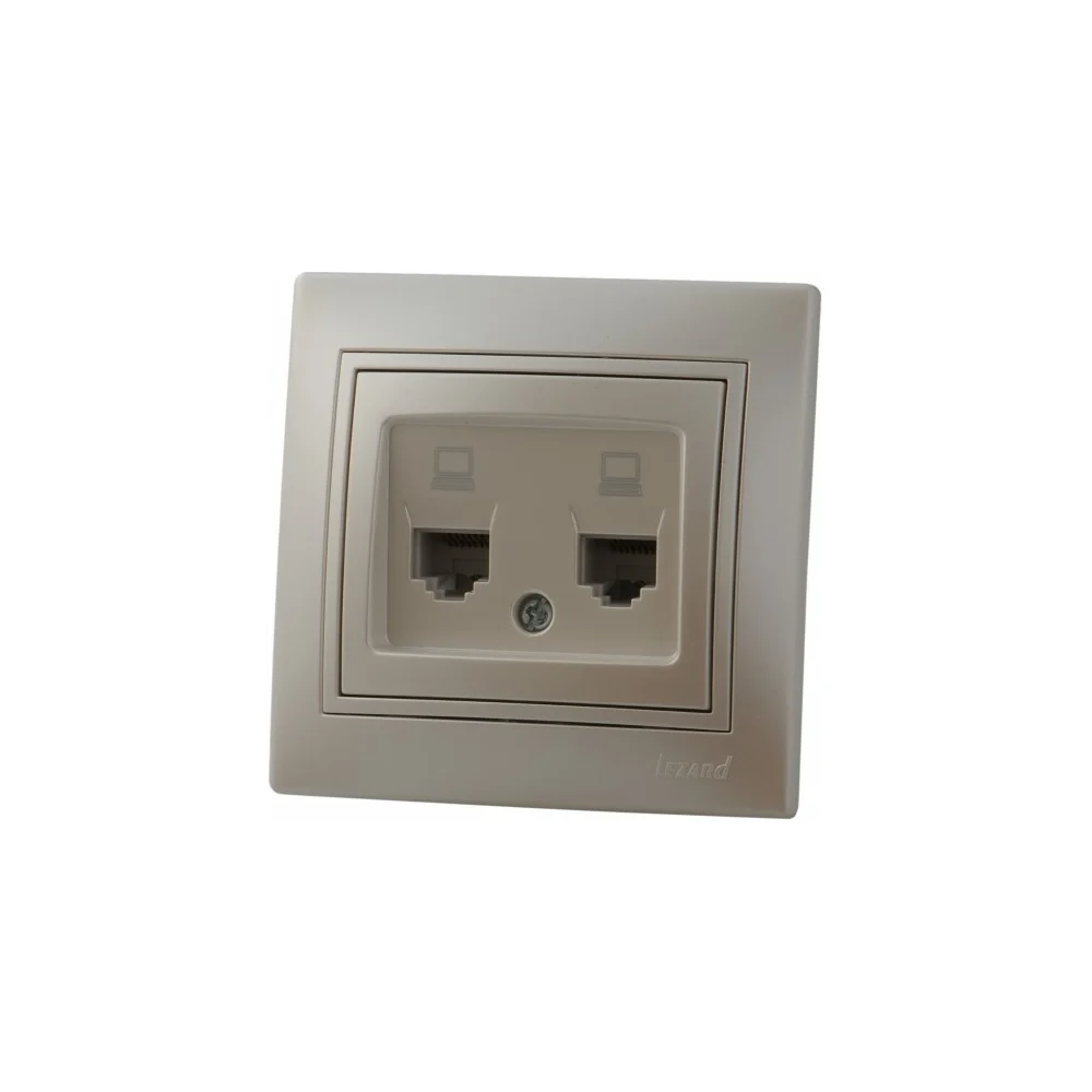 Компьютерная двойная розетка Lezard MIRA 701-3030-141