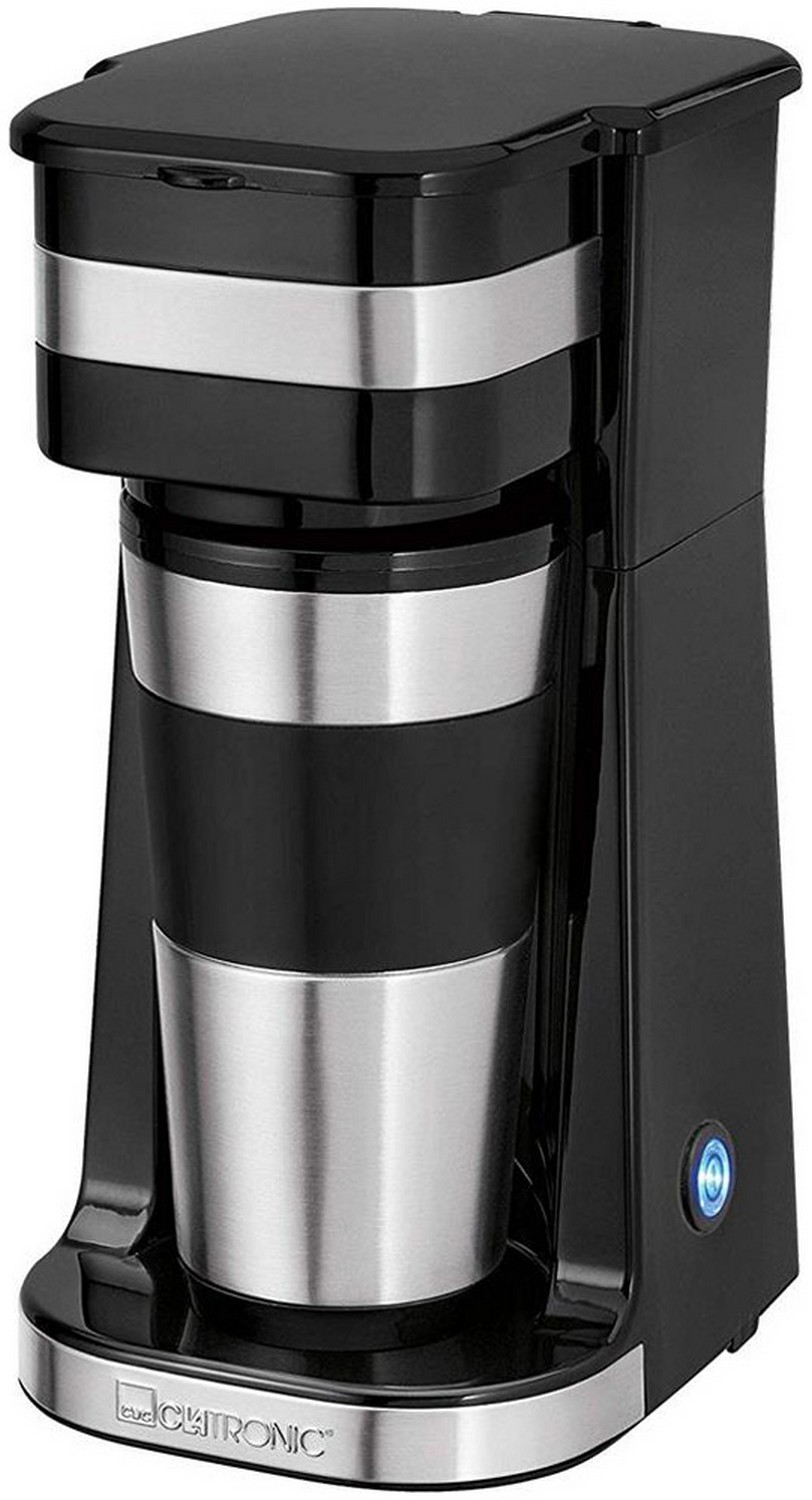 Кофеварка Clatronic KA 3733 Coffee to go Thermo, термостакан, черный