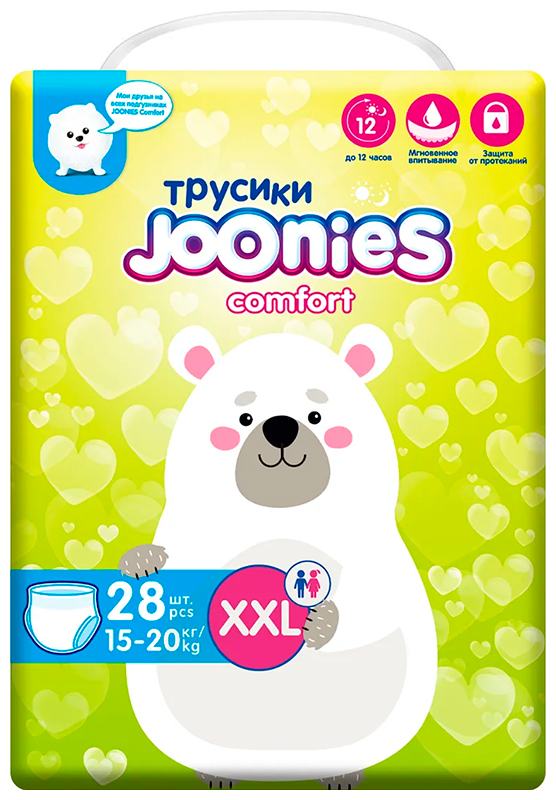 Подгузники-трусики  Joonies Comfort размер XXL (15-20 кг), 28 шт.