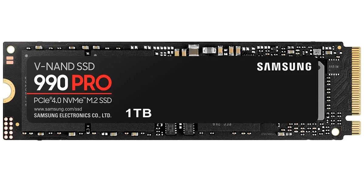 SSD накопитель Samsung M.2 990 PRO 1000 Гб PCIe 4.0 TLC (MZ-V9P1T0BW)