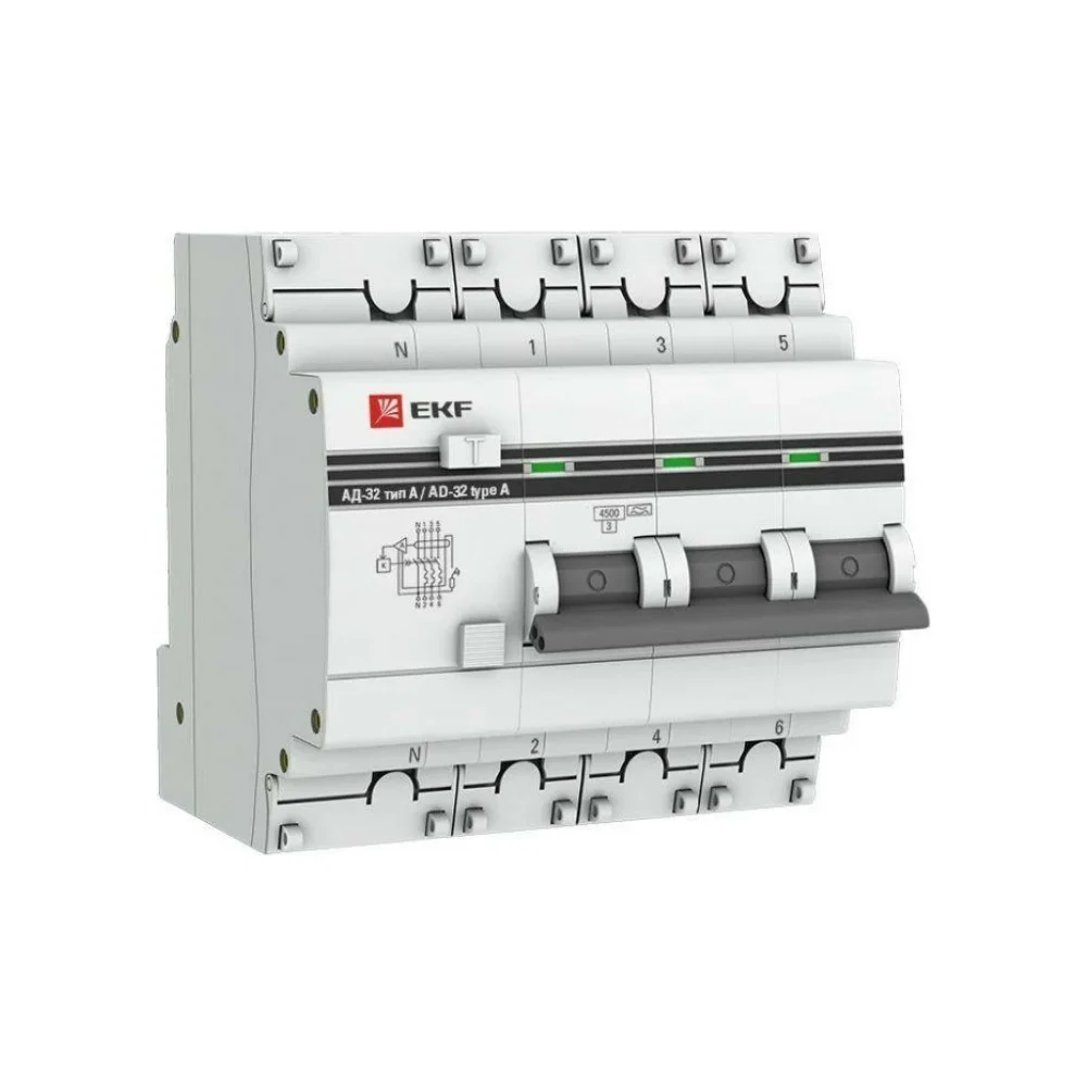 Дифференциальный автомат EKF PROxima АД-32 DA32-40-30-4P-a-pro