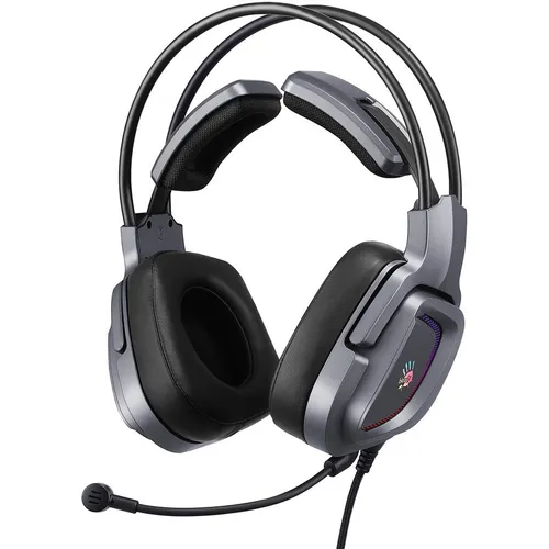 Гарнитура игровая A4TECH Bloody G575, для компьютера, мониторные, проводные, серый [g575 usb/ grey]
