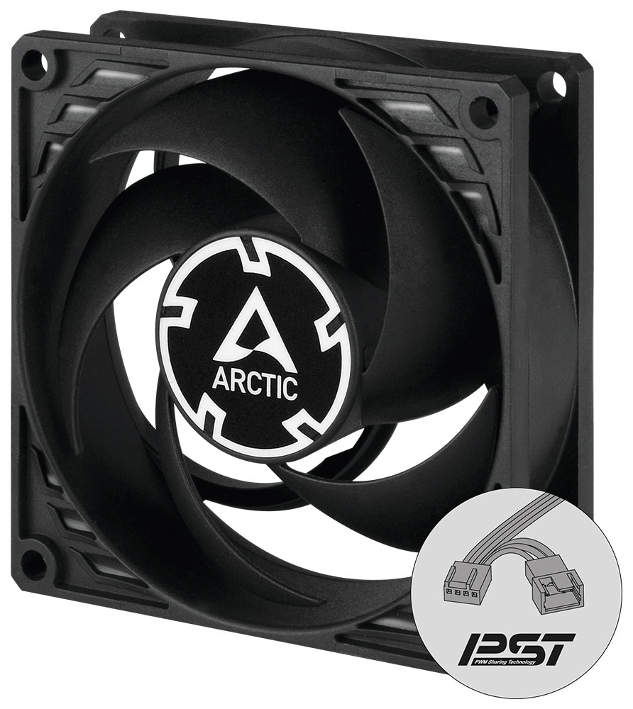 Вентилятор для корпуса Arctic P8 PWM PST Black/Black (ACFAN00150A)
