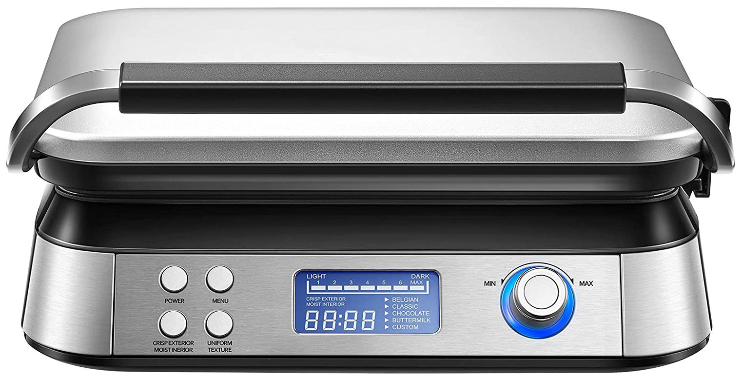 Вафельница Viatto VA-WM4D 163417, дисплей, нержавеющая сталь