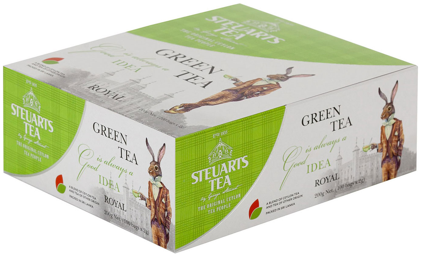 Чай зеленый Steuarts Green Tea Royal 100 пак.