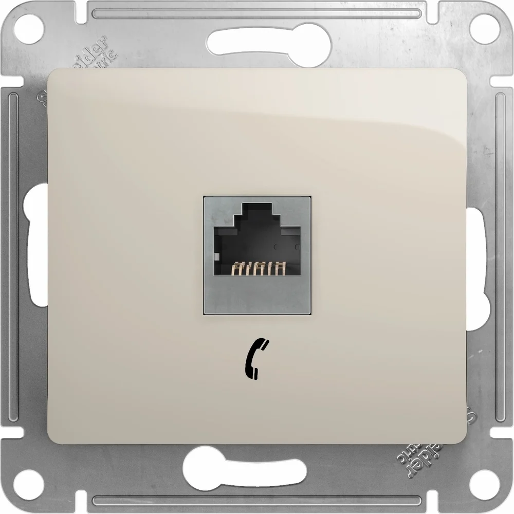 Телефонная розетка Systeme Electric Glossa GSL000981T