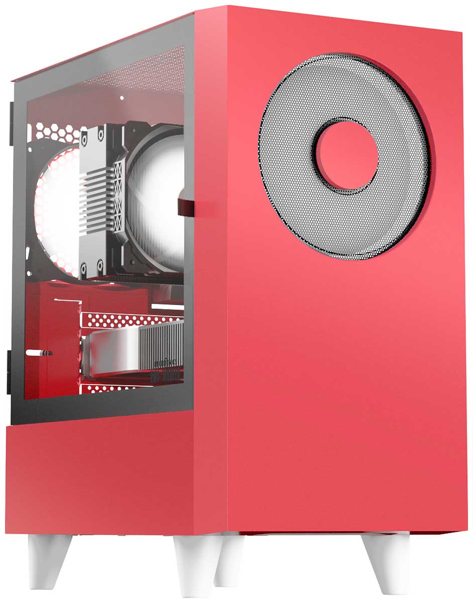 Компьютерный корпус Wizmax EM1 Woofer Red