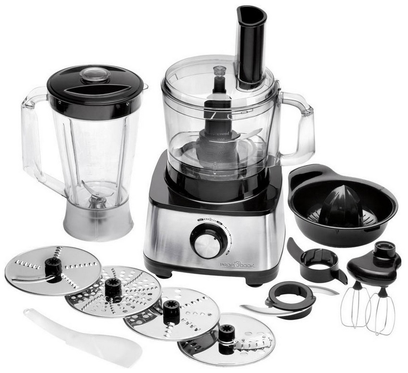 Кухонный комбайн Profi Cook PC-KM 1063, корпус из нержавеющей стали, 11 аксессуаров