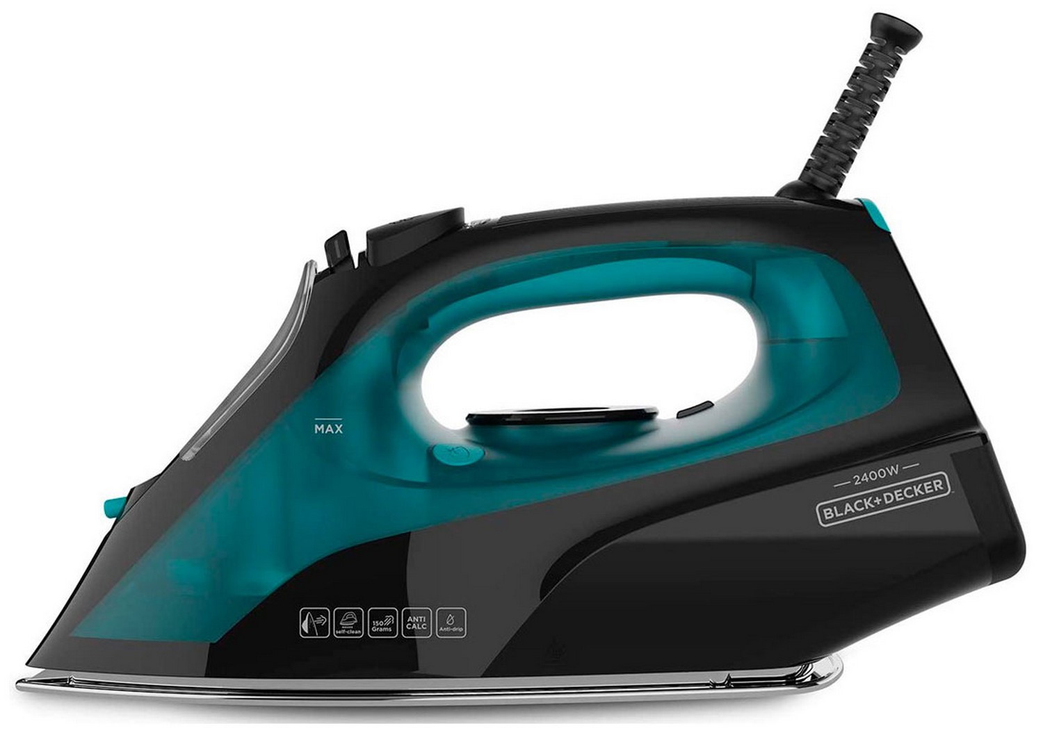 Утюг Black+Decker BXIR2403E, мощность 2400 Вт, паровой удар 150 г/мин