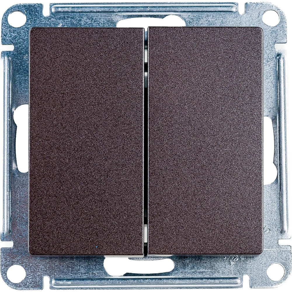 Двухклавишный переключатель Systeme Electric Мокко сх.6, 10АХ ATN000665