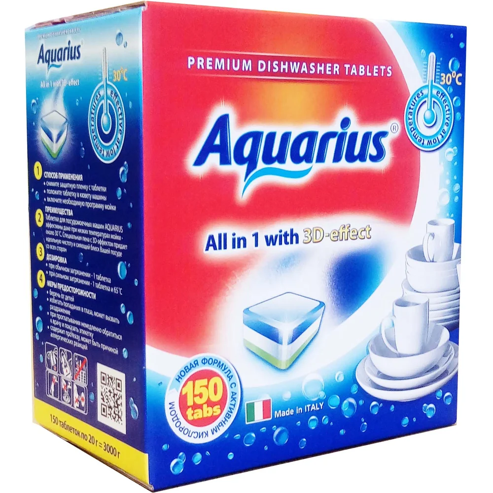 Таблетки для посудомоечных машин LOTTA Aquarius ALLin1 mega 4660002311168