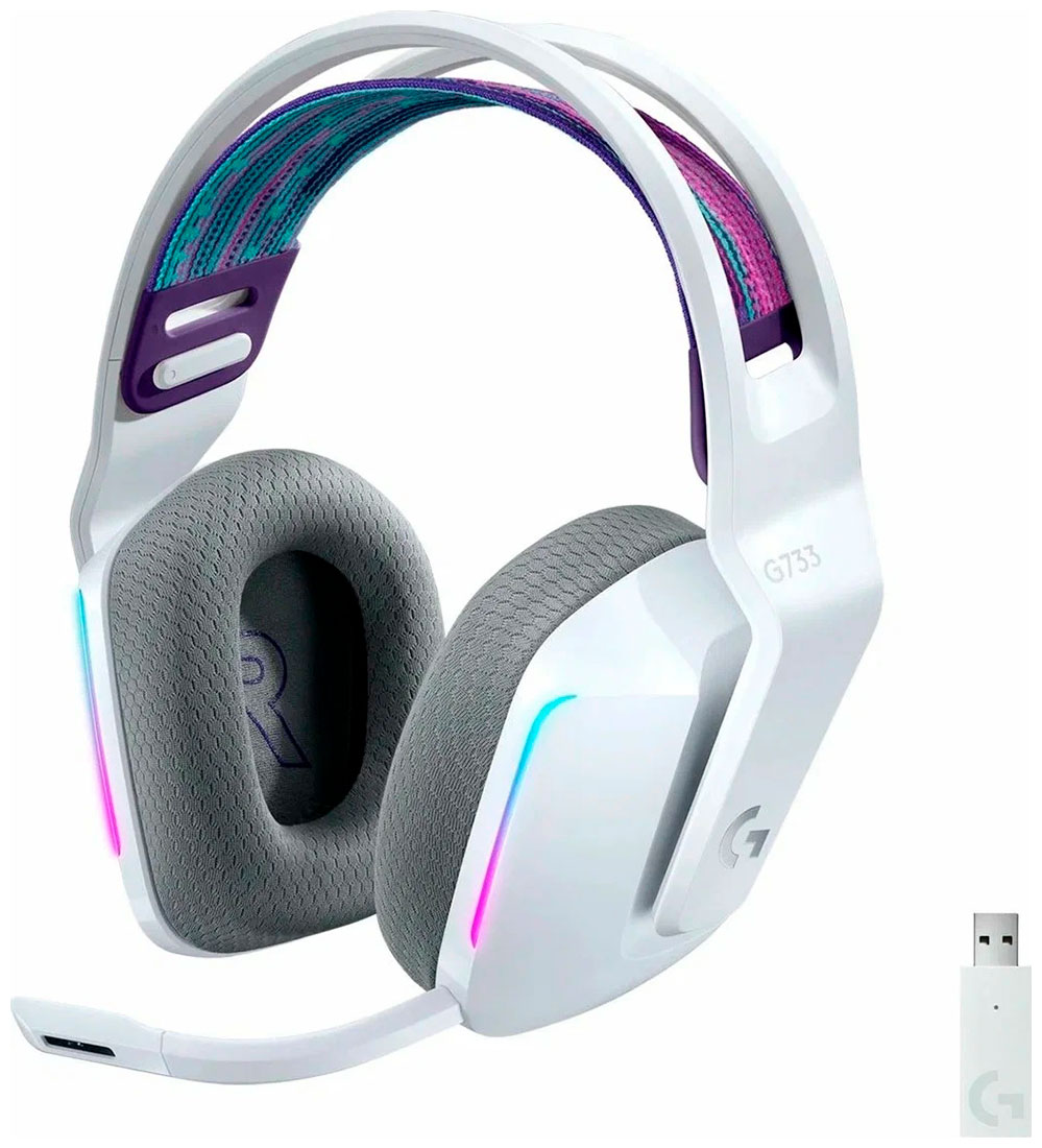 Игровые наушники Logitech G733 LIGHTSPEED белый G733w