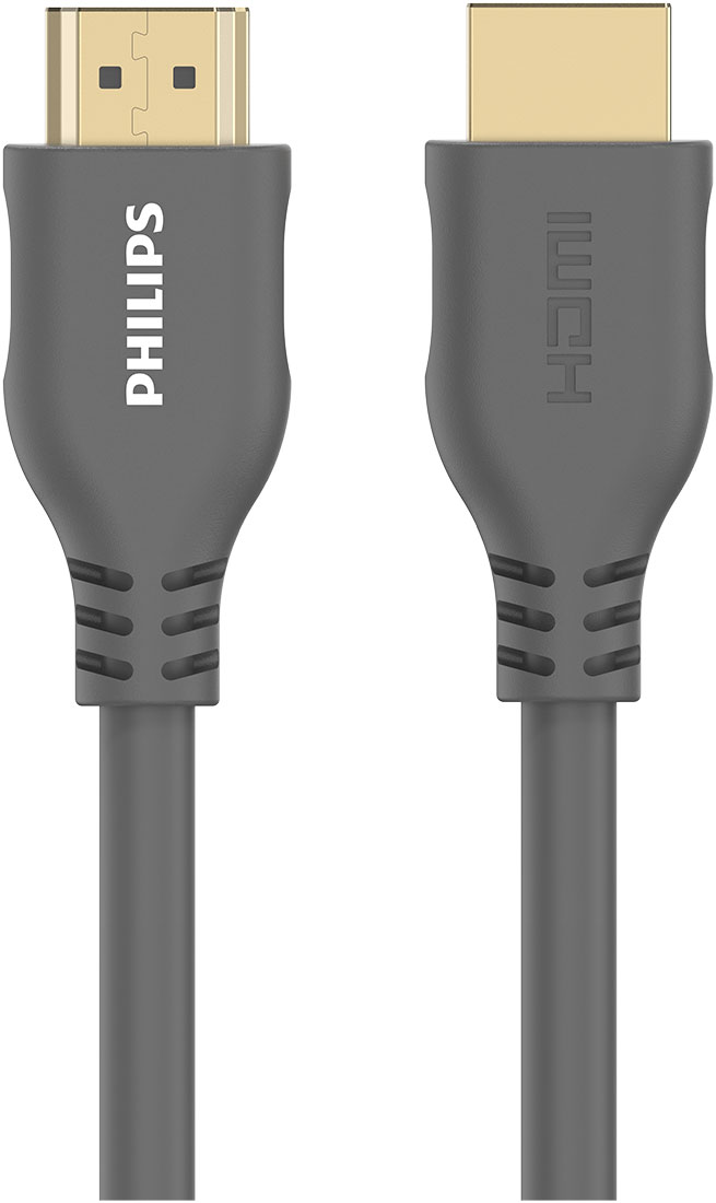 Кабель HDMI Philips 2.1 Ultra (High Speed HDMI R), 30AWG, OD 6.0mm, 1.5 м, Gray
