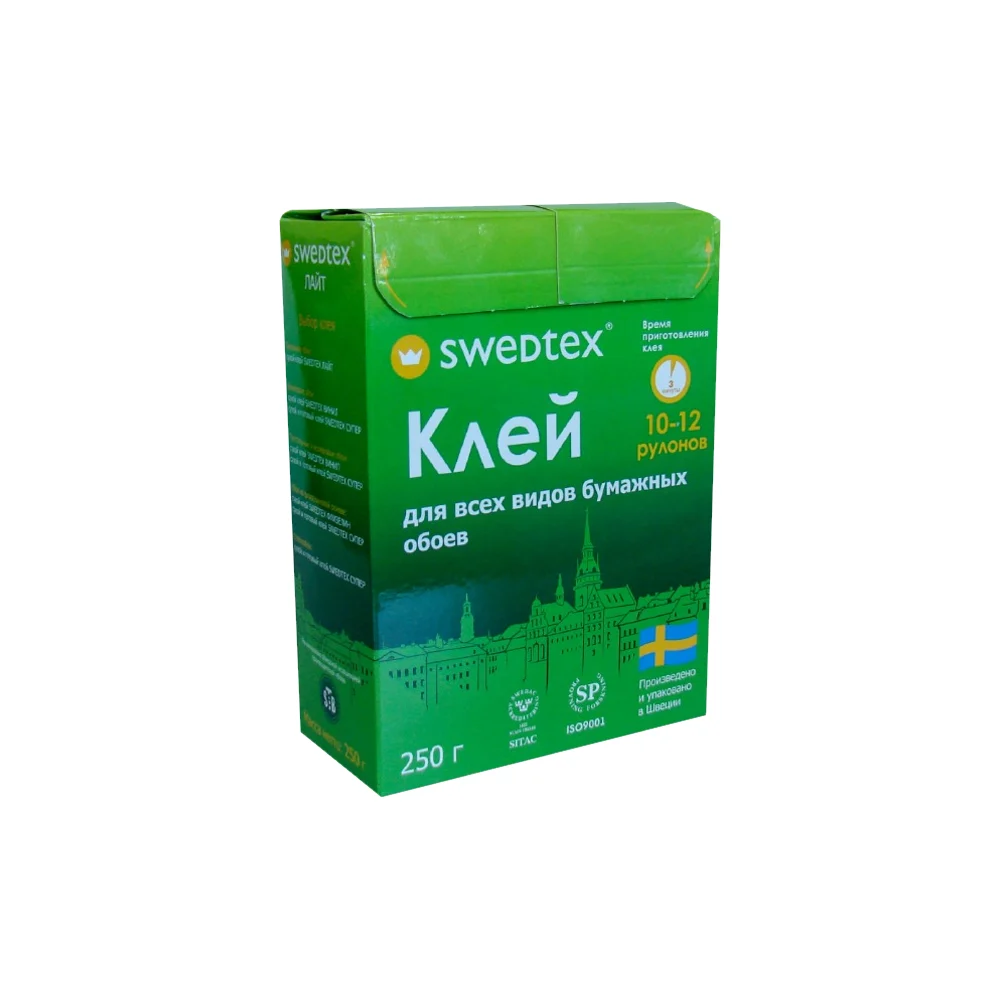 Клей сухой для всех видов бумажных обоев Swedtex ЛАЙТ PL-025