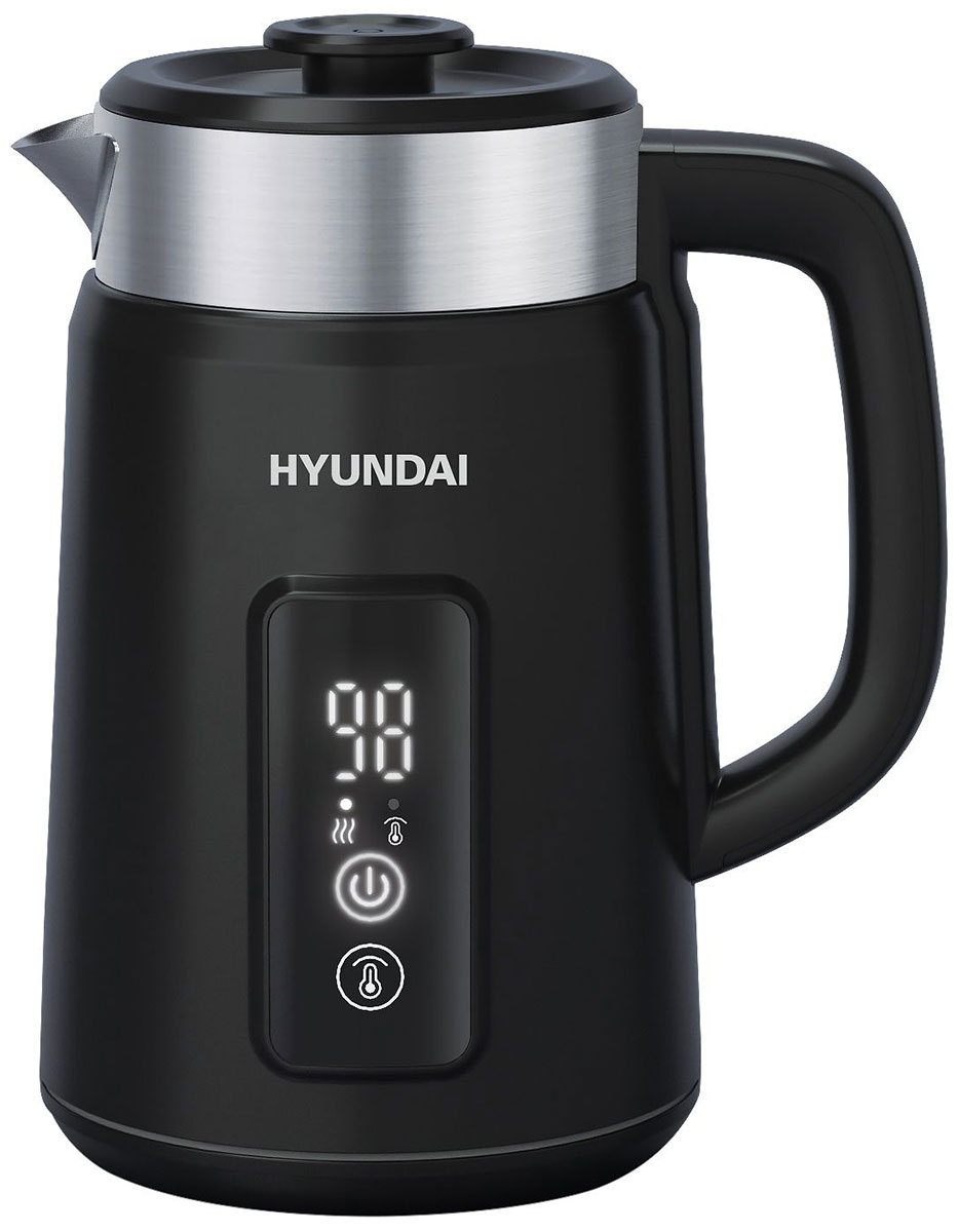 Чайник электрический Hyundai HYK-S3505, 1.5 л, 2200 Вт, черный
