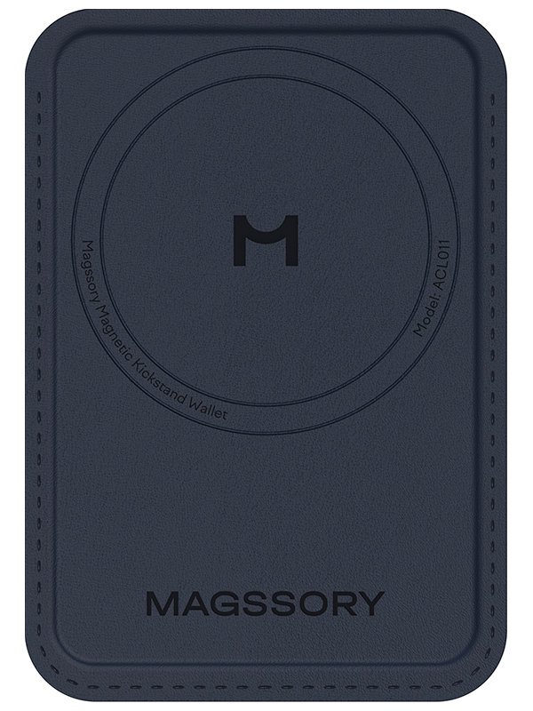 Кошелек-кардхолдер Magssory Duo c подставкой и магнитами, совместимый с MagSafe, blue (ACL011)